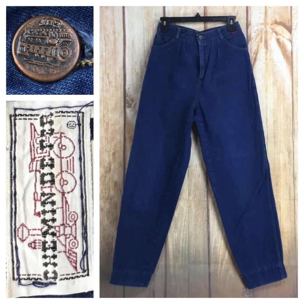 Vintage Chemin de Fer High Waist Pleat front Jean